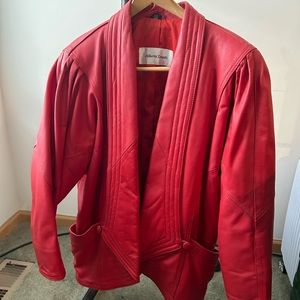 Alberto Tessati Red Leather Jacket Vintage